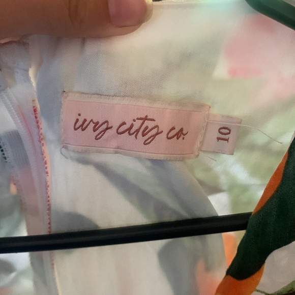 Women's Ivy City Co. Trixie Dress in Citrus Maxi Tiered A-line Size 10 - Picture 5 of 10